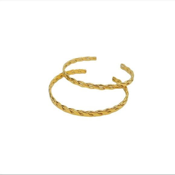 NEW Twisted Rope Gold Plating Cuff Bracelet - Picture 5 of 5